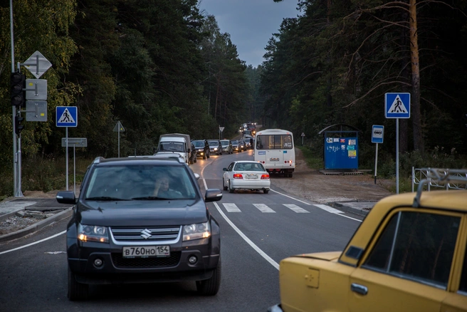 Инновационные «зебры» устанавливают для снижения аварийности и травматизма | Источник: Александр Ощепков / NGS.RU