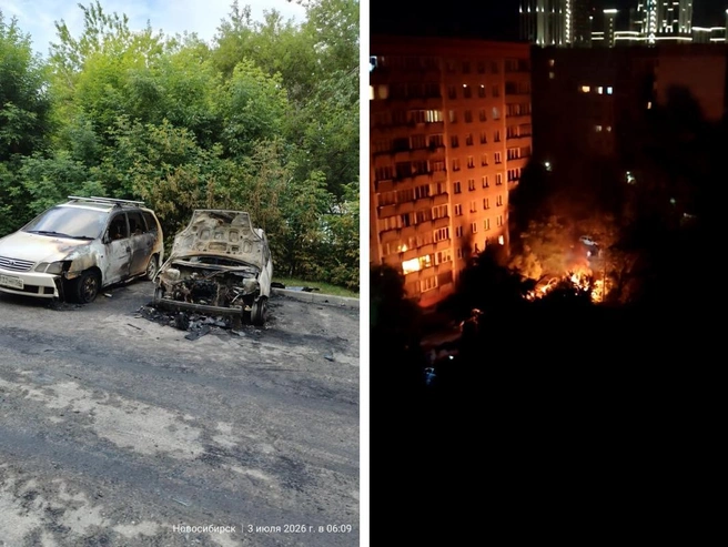 Автомобиль полностью выгорел | Источник: читатель НГС