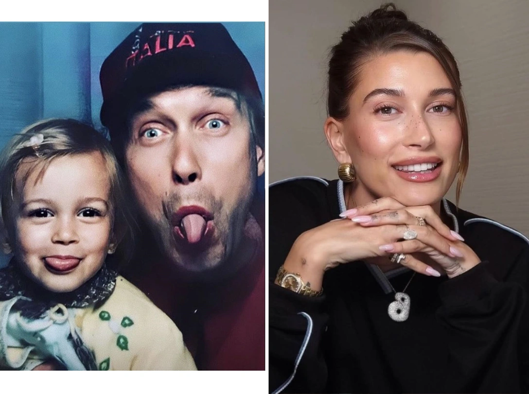 Хейли в детстве с отцом Стивеном Болдуином; Хейли Бибер во взрослом возрасте | marieclaire.ru