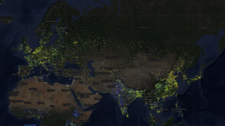 От небоскреба до юрты: географы нанесли на одну карту все 2,75 млрд зданий на Земле — вот что получилось От небоскреба до юрты: географы нанесли на одну карту все 2,75 млрд зданий на Земле — вот что получилось