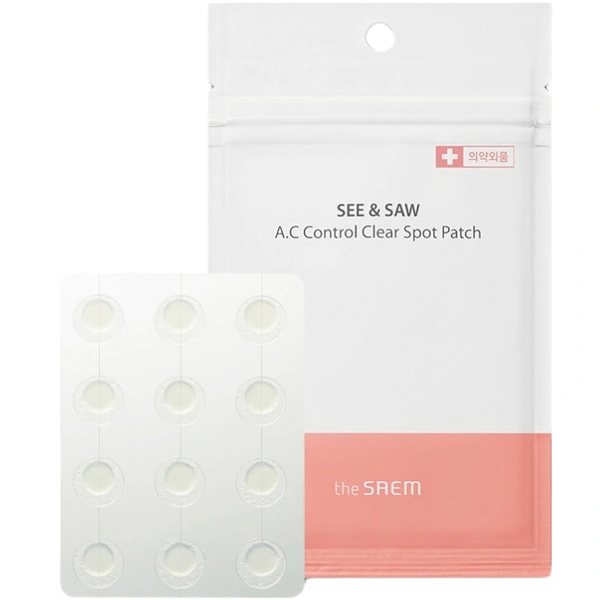 The Saem Противовоспалительные патчи от прыщей See & Saw A.C Control Clear Spot Patch