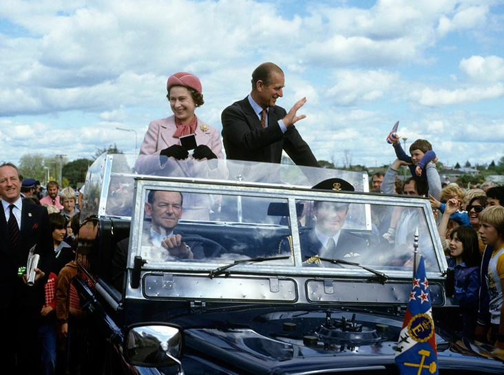 Елизавета и Филипп в Новой Зеландии, октябрь 1981 года