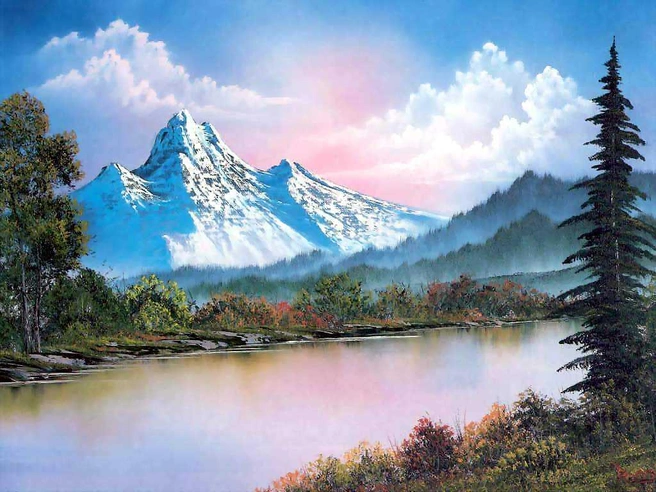 Одна из картин Боба Росса | Источник: Bobross.com