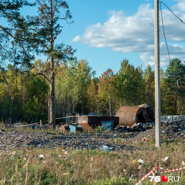 Участок оградили сигнальной лентой | Источник: Александр Куренной / 76.RU