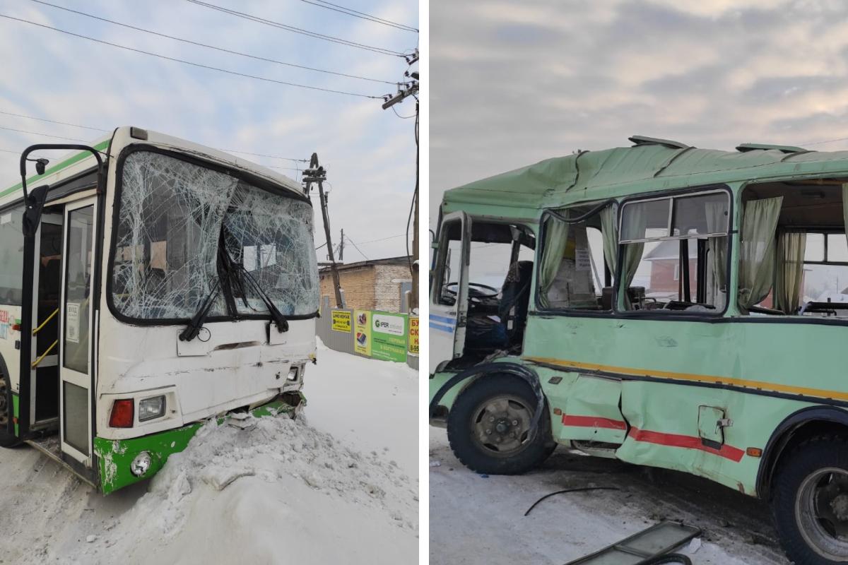 На севере Красноярского края в Богучанах столкнулись два городских  автобуса, 10 человек пострадали - 21 января 2022 - НГС24.ру