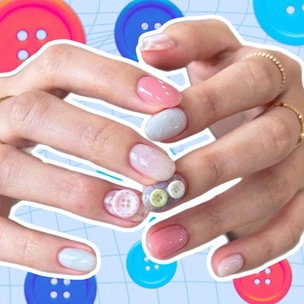 Маникюр с пуговицами: 8 прикольных дизайнов ногтей в корейском стиле