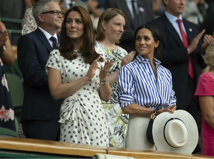 Герцогини Кейт и Меган на Уимблдоне, июль 2018 года