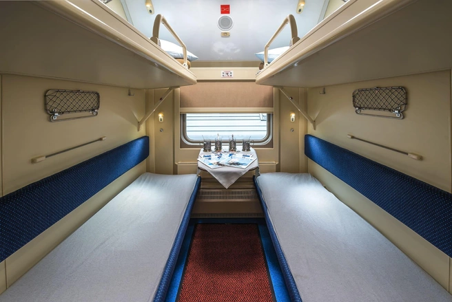 Так выглядит купе в новом крымском поезде | Источник: grandtrain.ru