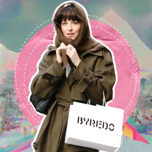 Дакота Джонсон показала стильный образ с шерстяной косынкой на зиму 2025/26