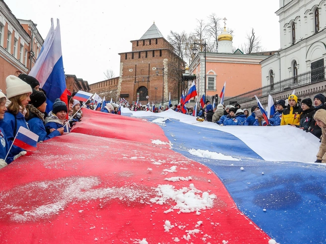 На Ивановском съезде планируется развертывание 100-метрового флага России | Источник: Наталья Бурухина / NN.RU