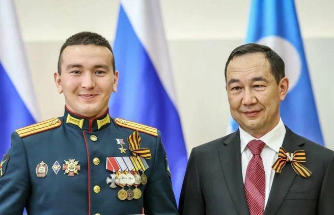 Игорь Юргин вместе с Айсеном Николаевым | Источник: Айсен Николаев / T.me