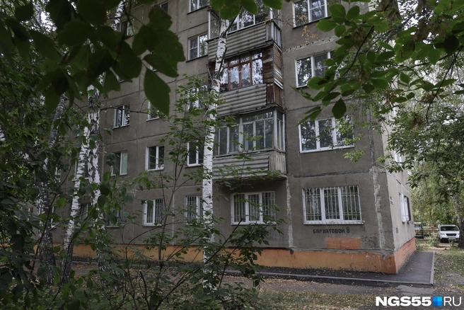 Во дворах очень много зелени | Источник: Евгений Софийчук / NGS55.RU