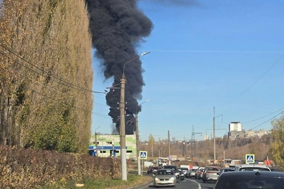 В Кузнечихе загорелся магазин стройматериалов