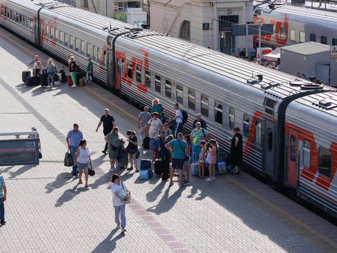 Три дополнительных поезда будут курсировать до Анапы, Новороссийска и Сириуса | Источник: Алексей Волхонский / V1.RU
