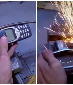 Видео, как культовую кнопочную Nokia превращают в молоток, набрало больше 2 миллионов просмотров