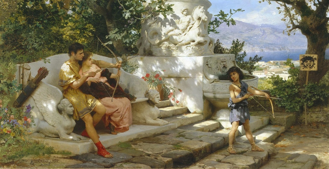 Г.И. Семирадский. «Опасный урок», ок. 1895 г. Переславль-Залесский Государственный историко-архитектурный и художественный музей-заповедник. | mcmaison.ru