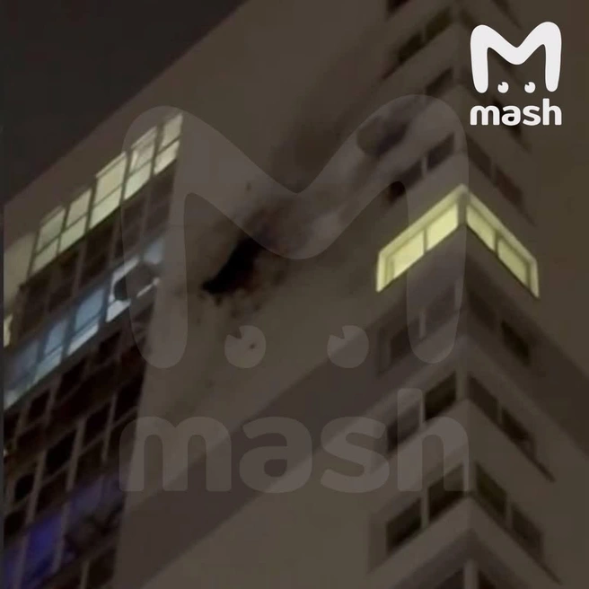 Предположительное место, куда врезался дрон | Источник: Mash / Telegram