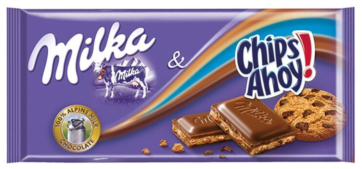 Шоколад Milka Chips Ahoy с кусочками печенья