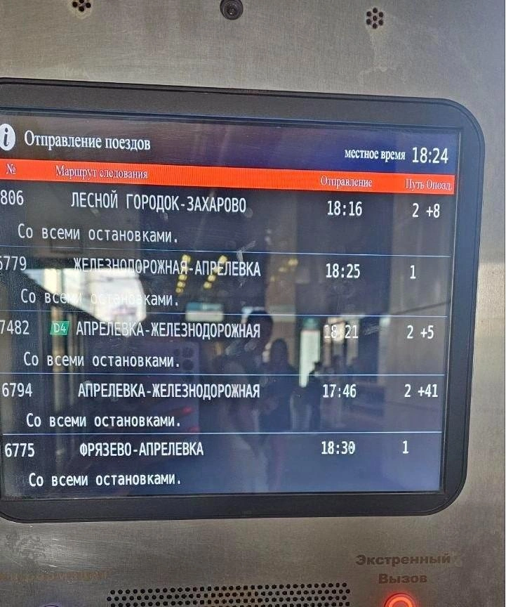 Некоторые поезда опоздали на 40 минут | Источник: Ольга Мануйлова / T.me