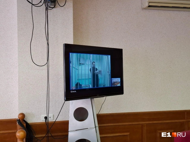Юрий Золотко участвовал в процессе по видеосвязи | Источник: Евгений Кошек / E1.RU