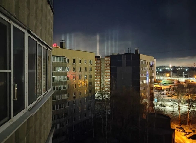 Утром рязанцы наблюдали световые столбы | ya62.ru