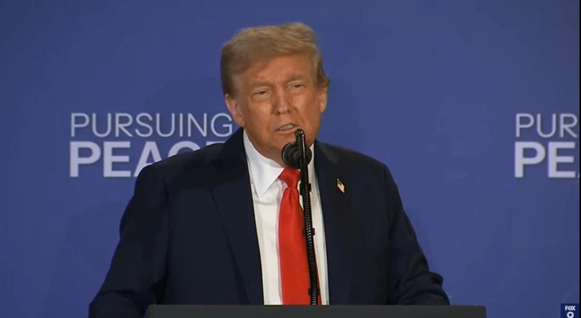 Крупные технологические корпорации потеряли около $ 770 млрд после заявления Трампа | Источник: Кадр трансляции Fox News