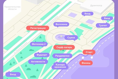 На Октябрьской площади собрали SUP-городок