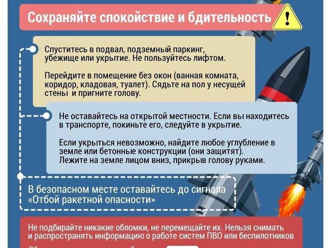 Рекомендации при ракетной опасности | Источник: «Антитеррор Урал