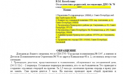 Петербургские родители просят прокуратуру узнать, куда исчезают участковые педиатры