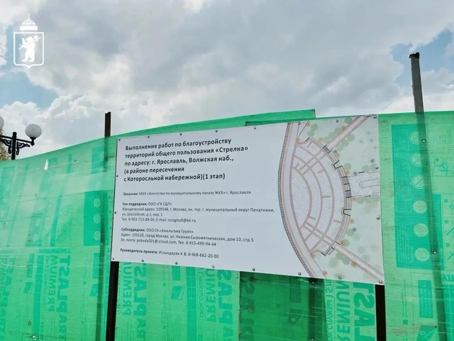 Работы пройдут пока только в той части парка, откуда открывается вид на Даманский остров | Источник: Мэрия Ярославля / max