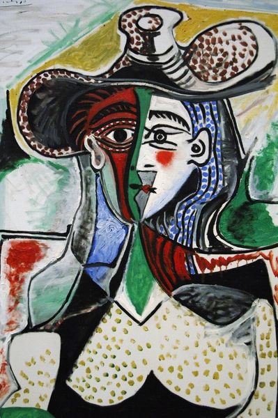 Картина Пабло Пикассо «Woman with a large hat»