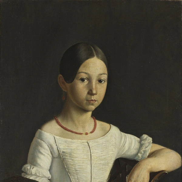 Сорока (Васильев), Григорий Васильевич. Портрет Л.&nbsp;Н.&nbsp;Милюковой. Вторая половина 1840-х гг. | Источник: предоставлено Государственным Эрмитажем