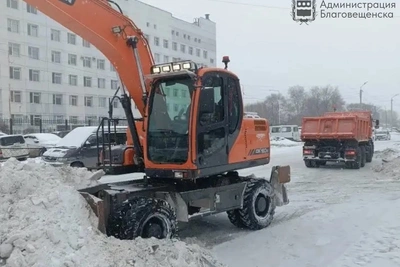 Эвакуация и штраф за помехи уборочной технике в Благовещенске