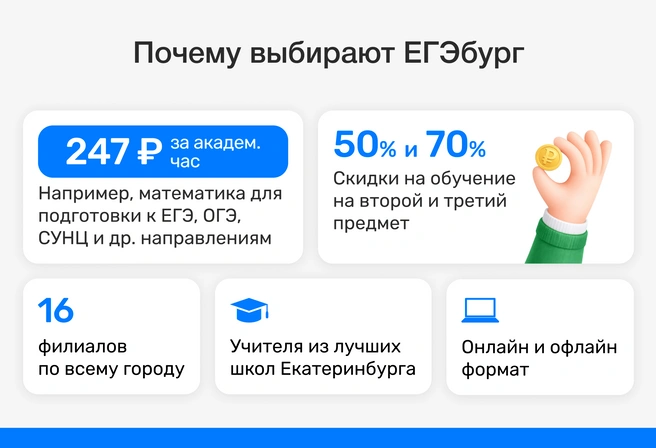 Низкая стоимость академического часа занятий в группе ведущих учителей-предметников Екатеринбурга делает успешную подготовку к ОГЭ доступной для большинства семей | Источник: Ирина Калмыкова
