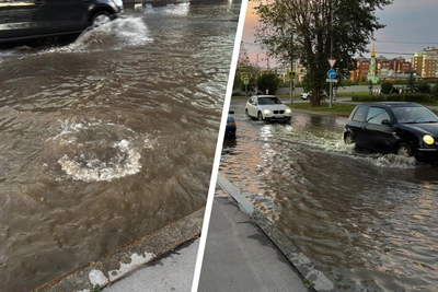 Потоп на Окулова: вода дошла до Коммунального моста
