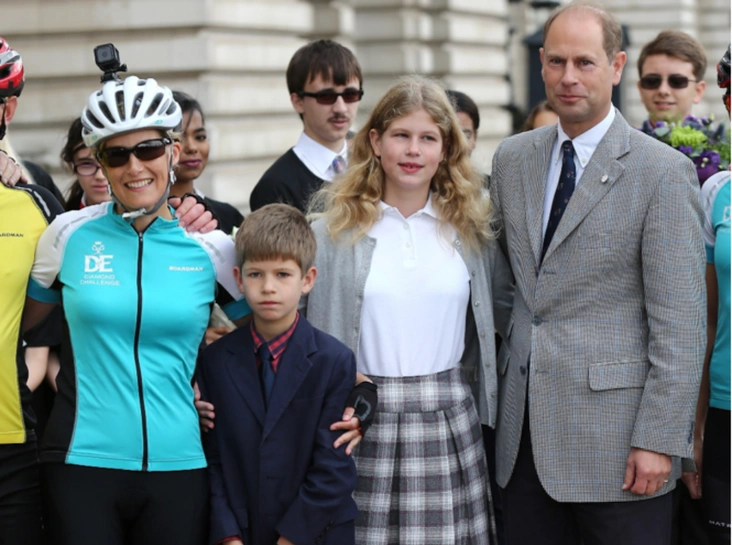 Графиня Уэссекская, принц Джеймс, леди Луиза, принц Эдвард