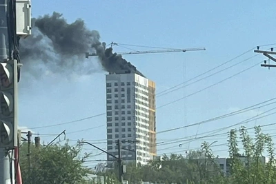 В строящейся высотке в «Шлаковом» произошел пожар