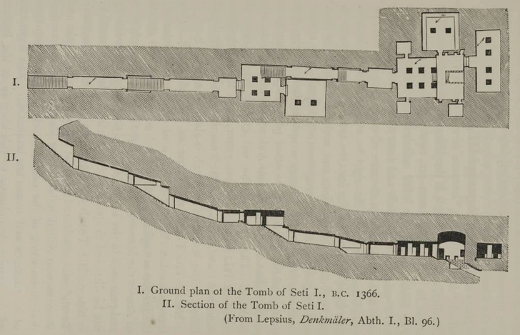 Планы гробницы Сети I | Источник: Wikimedia Commons