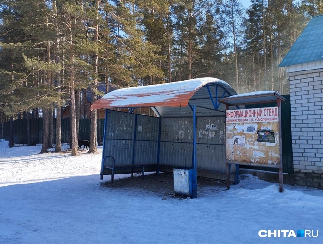 Конечная остановка автобуса № 102 в поселке Забайкальский | Источник: Сергей Бумагин / CHITA.RU