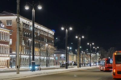 В Вологде завершили освещение на улице Мира