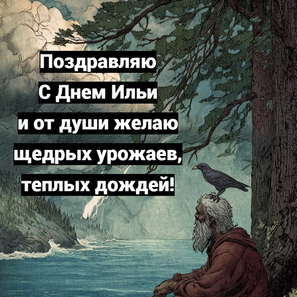 Ильин день в 2025 году, открытки на ильин день, ильин день, ильин день в 2025, какого числа ильин день, ильин день 2025 какого числа, 2 августа ильин день, ильин день почему нельзя купаться | Источник: Midjourney