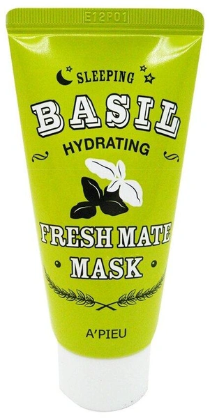 A'PIEU Ночная маска Sleeping Basil Hydrating Fresh Mate Mask с экстрактом базилика и баобаба