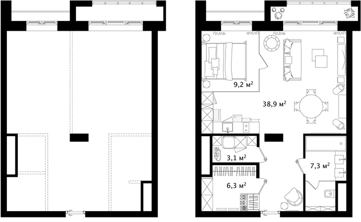 Первый план: все, что нужно знать о планировке маленьких квартир (фото 20)
