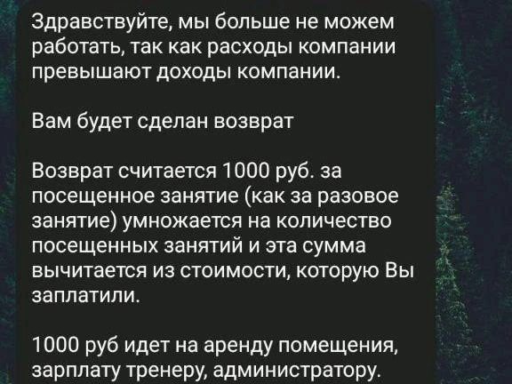Скриншоты переписки между клиентками и представителями студии. | Источник: Елена 