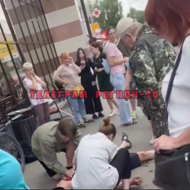 Видео, после которого стало понятно, что на рынке случилось что-то страшное | Источник: «Регион-70» / t.me