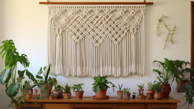 Тренд на макраме в интерьере вернулся: 11 идей, как украсить дом плетеным декором