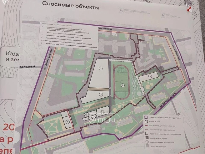 Схема предлагаемых изменений территории «Водника» | Источник: Алёна Семакина / NN.RU