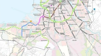 В прежних схемах развития метро отворотка линии к Стрельне начиналась от станции «Петергофское шоссе».