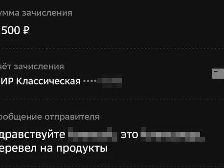 Один из предполагаемых нападавших перевел пострадавшему 2500 рублей с пометкой «на ету», утверждает жертва. | Источник: читатель V1.RU