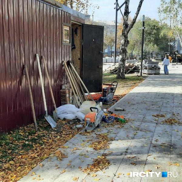 Работа на площадке идет | Источник: Виктор Лучкин / «ИрСити»